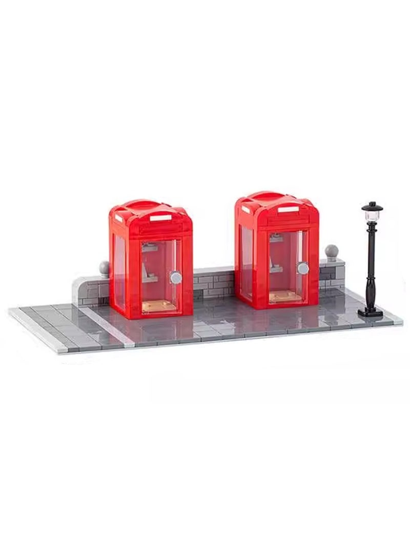 Loquat Creative Children's City Family Series Small Particle Puzzle Building Block Toys(Telephone Booth 300pcs) - Image 1