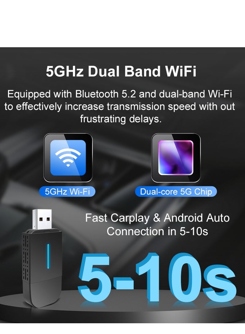 Generic Mini Box Wired to Wireless CarPlay and Android Auto 5GHz WiFi5 Transmission Speed Plug and Play Fashionable and Portable  - Image 5