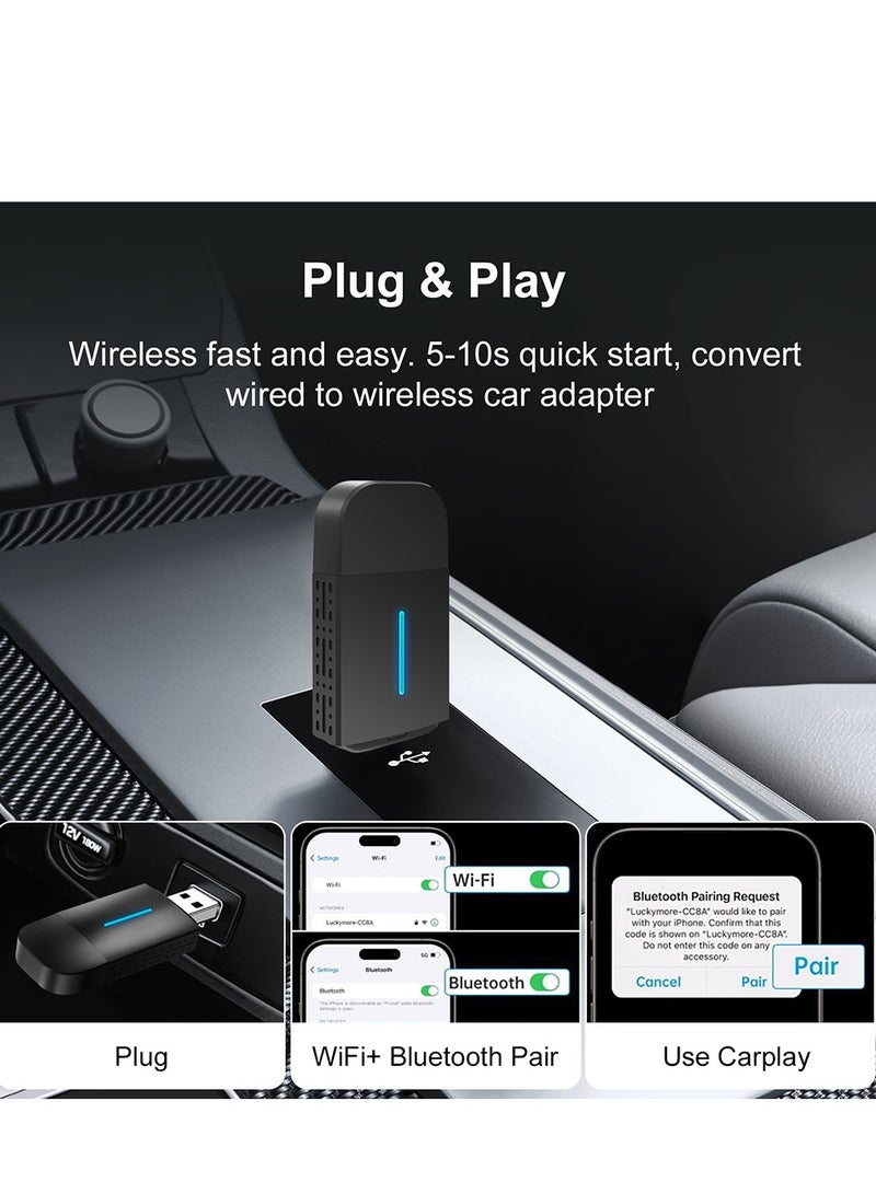 Generic Mini Box Wired to Wireless CarPlay and Android Auto 5GHz WiFi5 Transmission Speed Plug and Play Fashionable and Portable  - Image 4