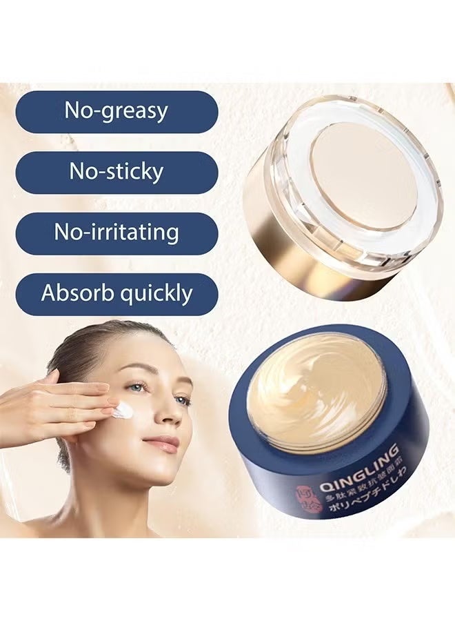 QINGLING Wrinkle Removal Cream, Japanese Qingling Wrinkle Removal Cream, Firming Anti-Aging Cream, Anti Aging Skin Care Firming, Peptide Firming Anti-Wrinkle Cream 50g - Image 3