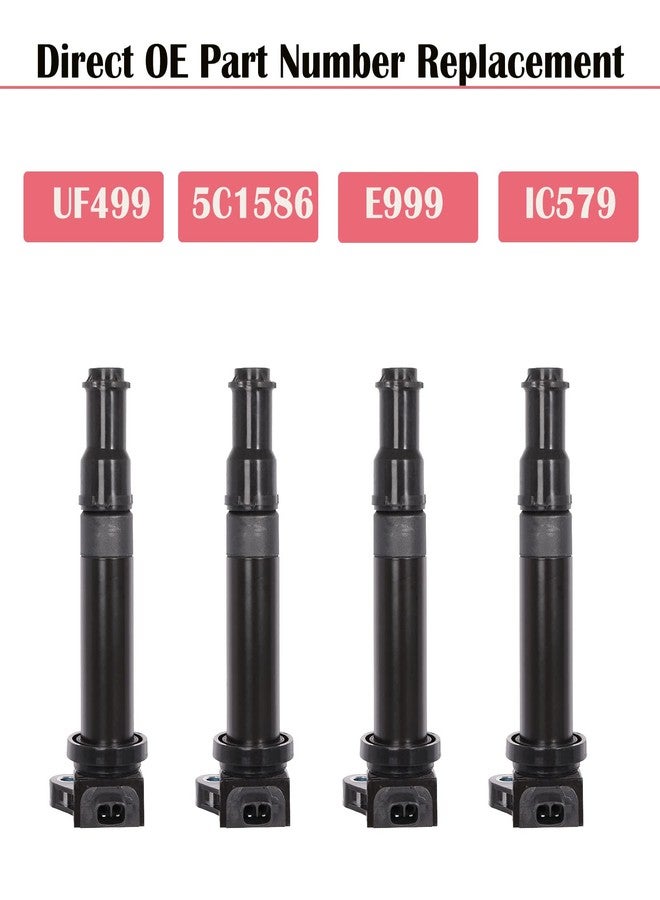 LCWRGS Set of 4 Ignition Coil Packs and Spark Plugs Fits for 2006 2007 2008 2009 2010 2011 Kia Rio Rio5 Rondo Hyundai Accent 1.6 L4 Replaces# UF499 C1543 - Image 3