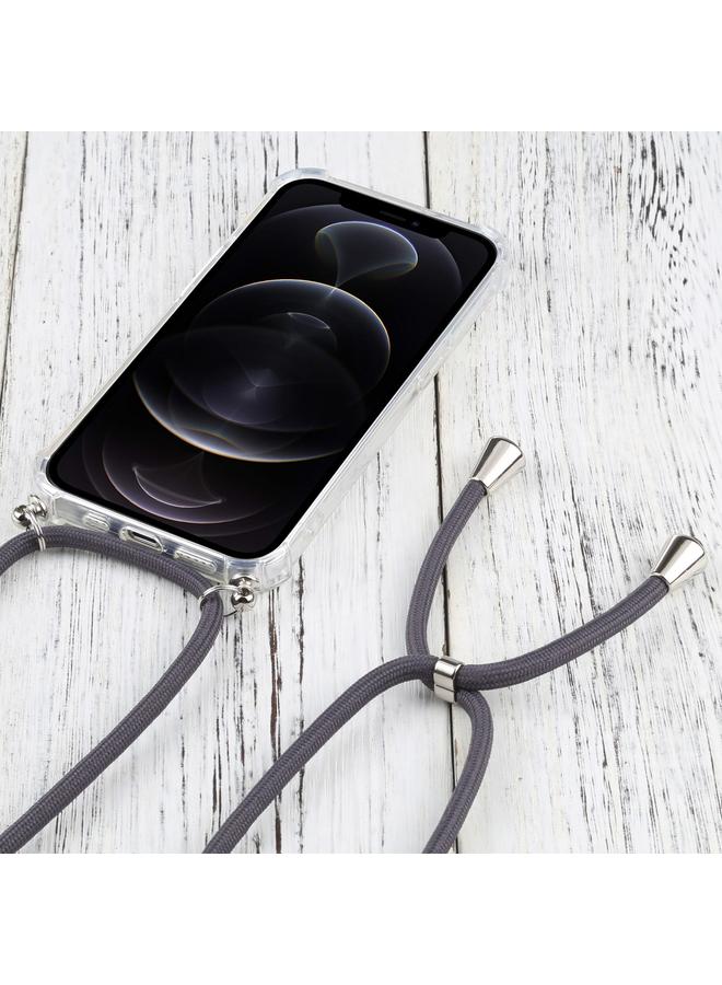 Zaboon Case For iPhone 13 Pro Four-corner Shockproof Transparent TPU Protective Case with Lanyard - Image 3