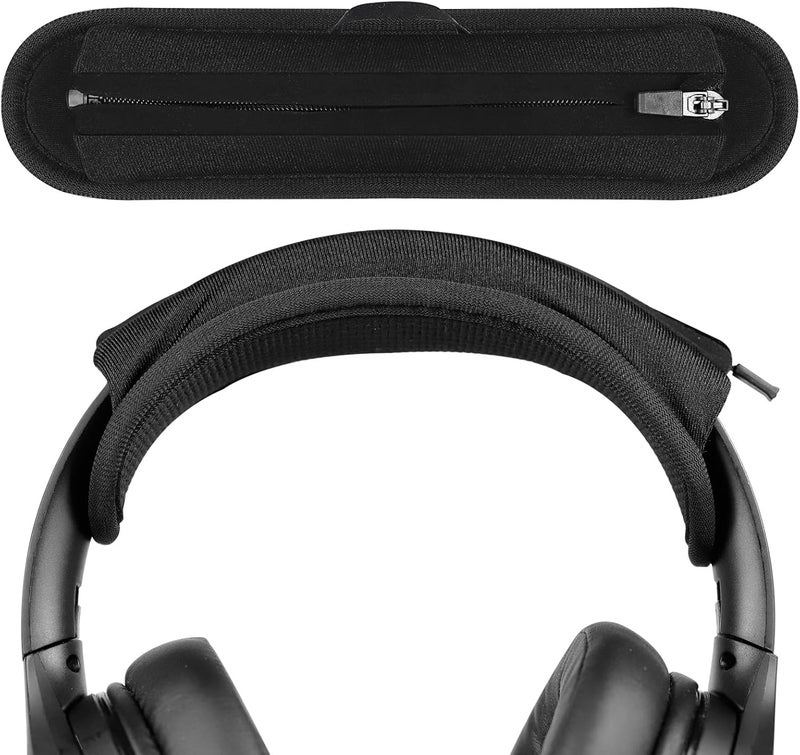 okcsc Headphone Headband Cover Sleeve, Headphone Headband Protector with Zipper Installation?Universal Replacement Headband Cushion Pad Cover Protector?Suitable for Most Headphones - Image 1