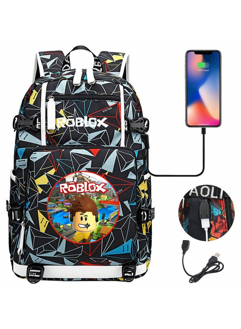 ROBLOX Comic USB Password Lock Backpack Three-Piece Set