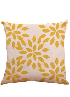 Y&D Pillow Covers 18x18 Set of 4, Modern Sofa Throw Cover, Decorative Outdoor Linen Fabric Case for Couch Bed Car Home Decoration 45x45cm (Yellow, 18x18, 4)  - Image 3