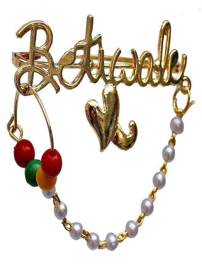 V4U Men & Women Betiwale Gold Plated Brouch/Brooch Pin Pack of 1 - Image 1