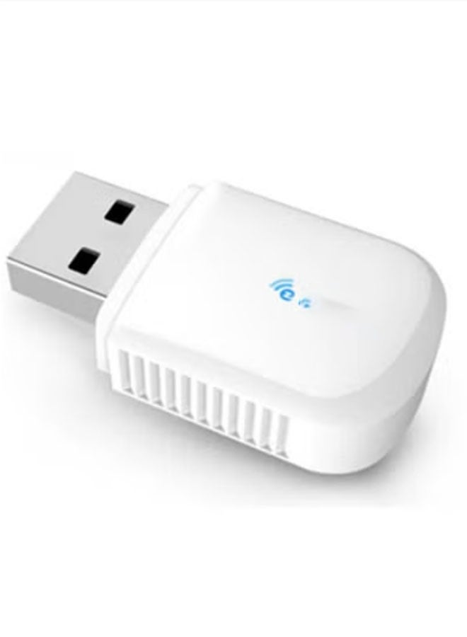 CX بطاقة شبكة لاسلكية USB محمولة واي فاي 5G ثنائي النطاق جهاز استقبال واي فاي صغير بلوتوث + نقل لاسلكي واي فاي (أبيض) - Image 2