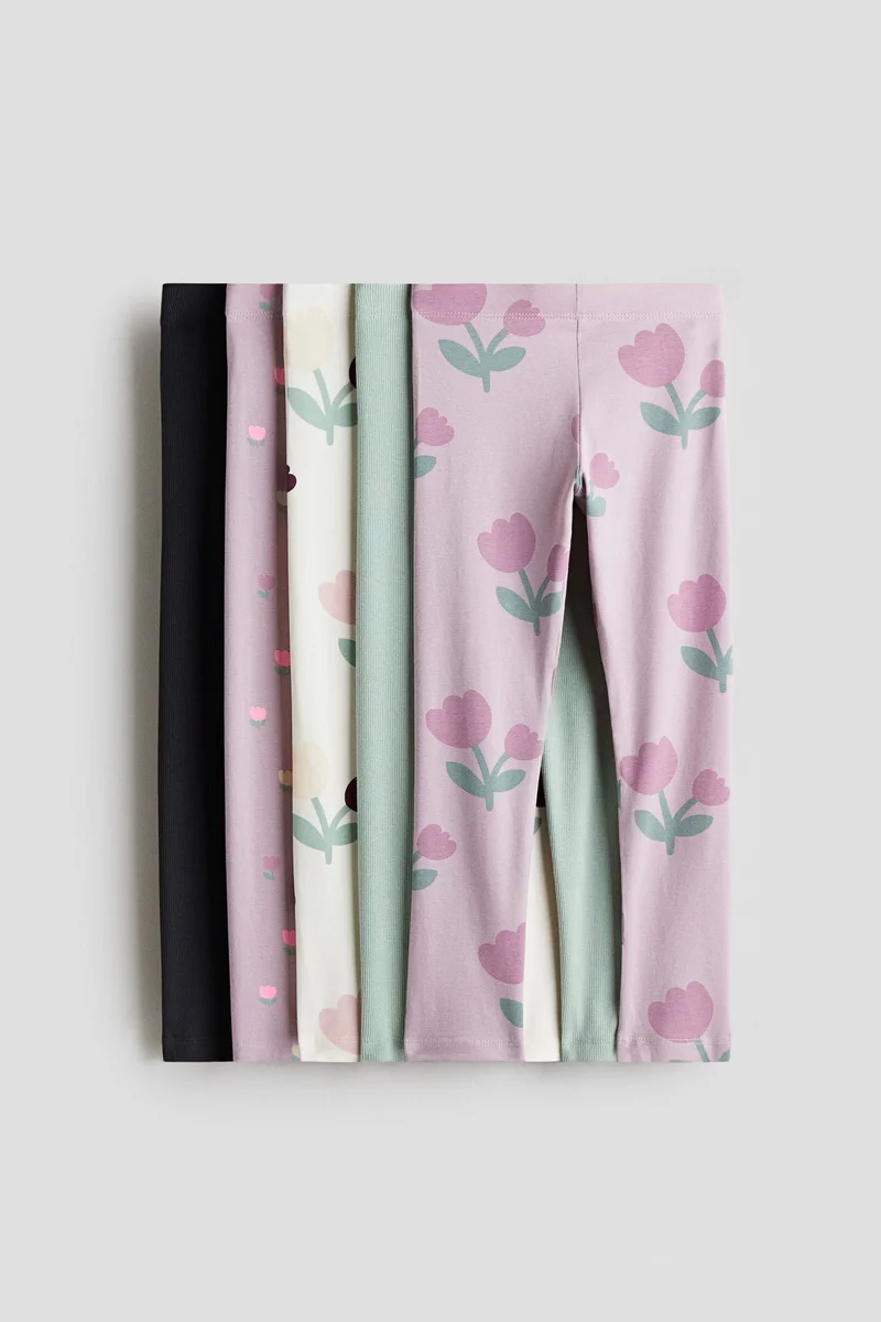 H&M 5-pack cotton leggings