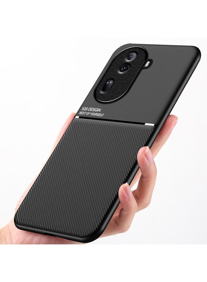 اس-توب جراب لهاتف OPPO Reno11 5G الصين الكلاسيكي المائل المحبب المغناطيسي PC جراب هاتف هجين من مادة TPU - Image 3