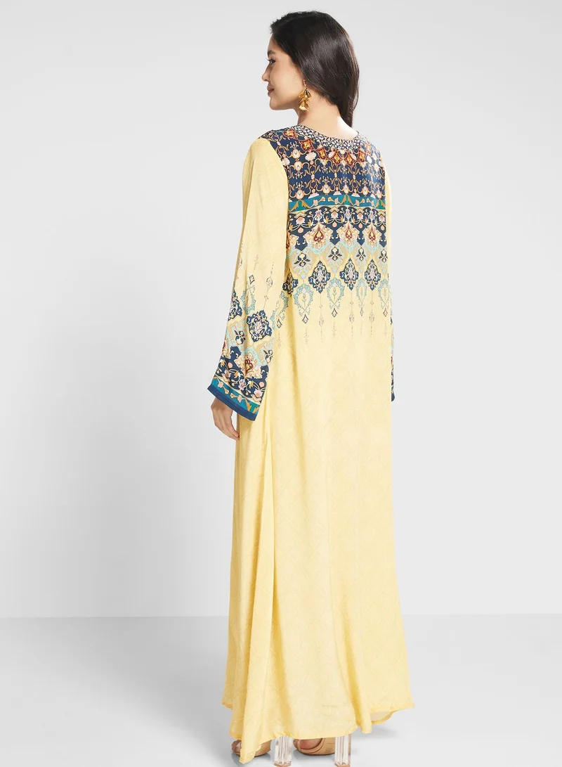Biba Floral Printed Jalabiya