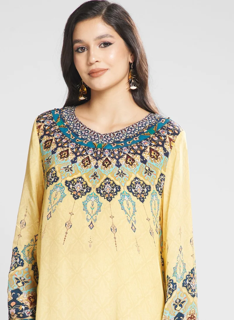Biba Floral Printed Jalabiya