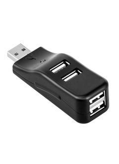 4 Port USB Hub, 2.0 Data Hub Splitter Small Portable, for Macbook, Mac Pro/ mini, XPS, Notebook PC, Flash Drives, Mobile HDD, and More