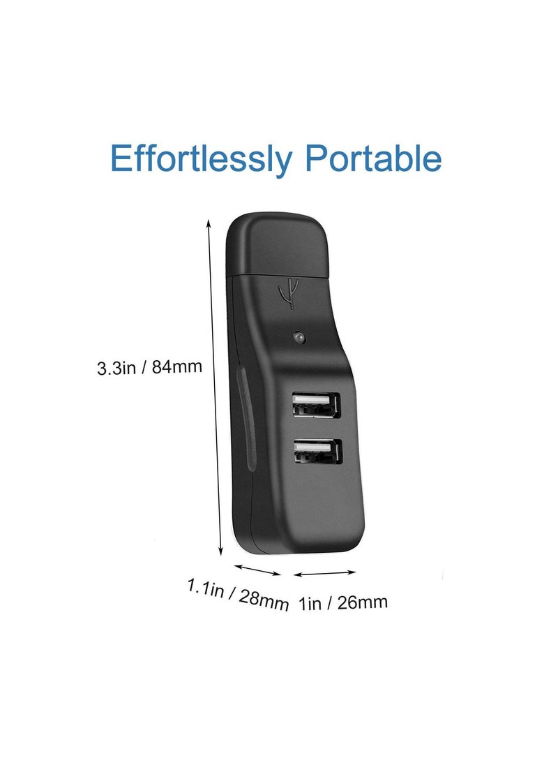 Y&D - 4 Port USB Hub, 2.0 Data Hub Splitter Small Portable, for Macbook, Mac Pro/ mini, XPS, Notebook PC, Flash Drives, Mobile HDD, and More - Image 1