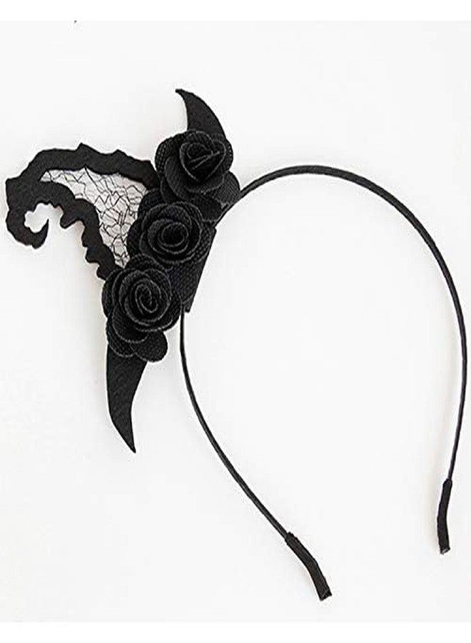 Ellzk Halloween Spider Ghost Pumpkin mini witch hat Hair Hoop Cosplay Devil Headband - Image 3
