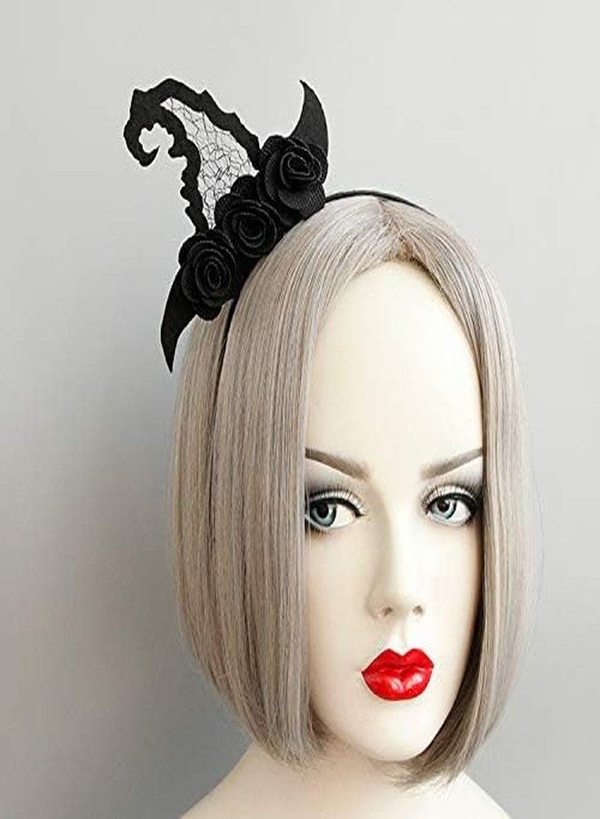 Ellzk Halloween Spider Ghost Pumpkin mini witch hat Hair Hoop Cosplay Devil Headband - Image 4