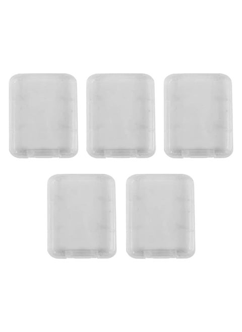 5 Series Memory Card Case Box Protective Case for SD SDHC MMC XD CF Card (Transparent, Pack of 5)