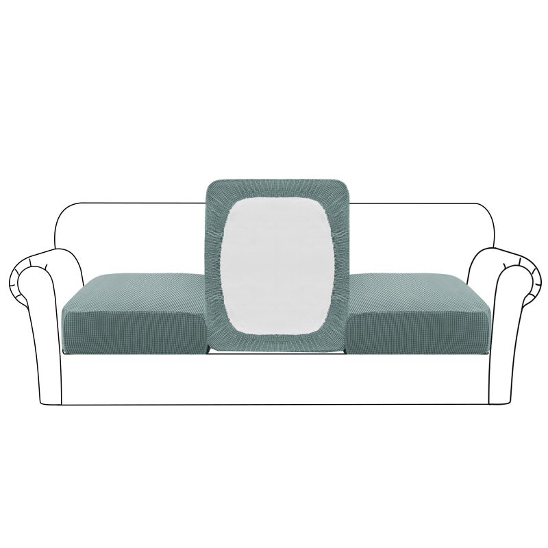 Flamingo P 3 Piece Couch Cushion Covers Fitted Couch Covers for Sofa High Stretch Individual Seat Cushion Covers Sofa Slipcovers 3 Seat Cushion Cover Sage
