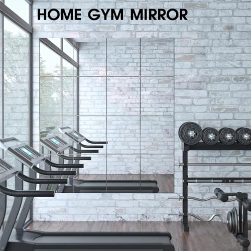 VASUHOME Glass Full Length Wall Mirror Tiles - [12 x12 Inch - 4PCS], Frameless Full Body Mirror for Home Gym, Bedroom, Living Room - Versatile Wall Mirror with Unrivaled Clarity - Image 5