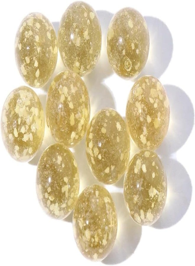 Bwexxt 10Pcs Gold Marbles Glow in The Dark Marbles,Glass Ball Luminous Glass Ball Runs,DIY Projects and Home Decoration Dice and Sports and Outdoor Play (12mm/0.47in) - Image 1