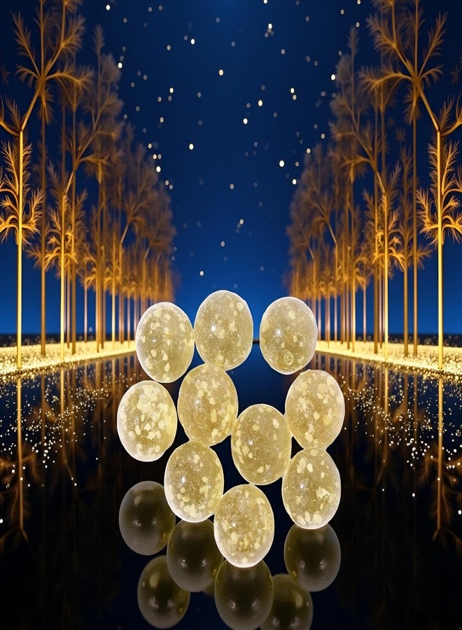 Bwexxt 10Pcs Gold Marbles Glow in The Dark Marbles,Glass Ball Luminous Glass Ball Runs,DIY Projects and Home Decoration Dice and Sports and Outdoor Play (12mm/0.47in) - Image 4