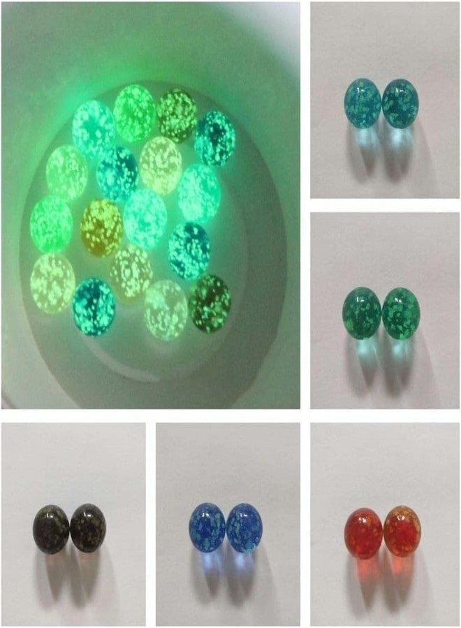 Bwexxt 10Pcs Gold Marbles Glow in The Dark Marbles,Glass Ball Luminous Glass Ball Runs,DIY Projects and Home Decoration Dice and Sports and Outdoor Play (12mm/0.47in) - Image 5