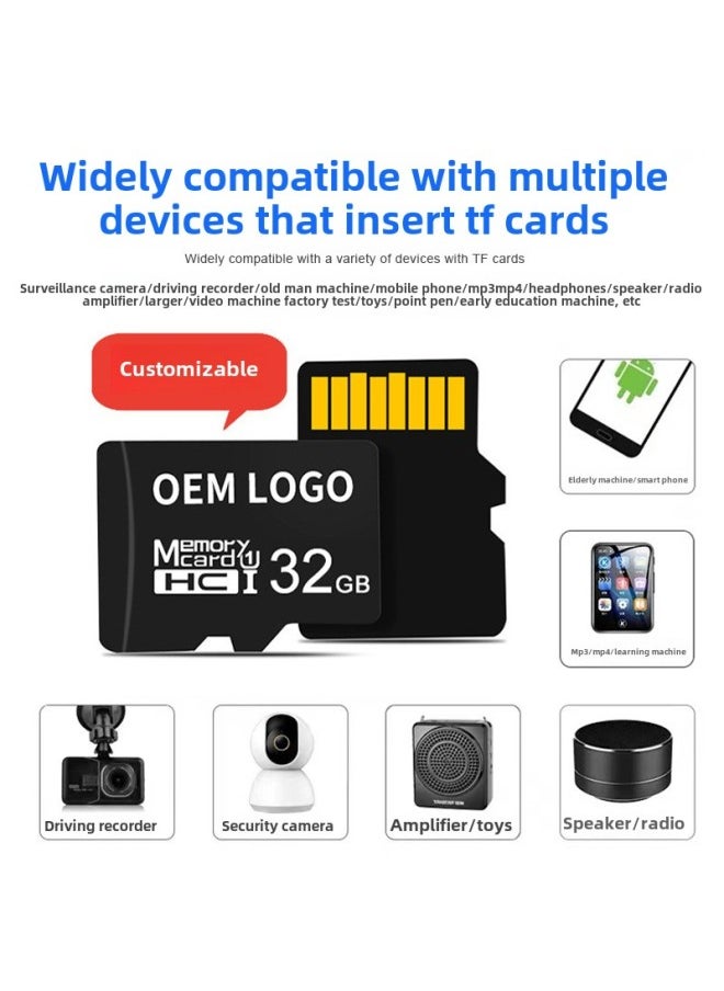 Memory Card 32g Memory Card 16g Tf Card 64g Mobile Phone Monitoring Recorder 256g High Speed Memory Card 128g-Color:Tf Single Card (free Small White Box)-Capacity:256gb High Speed C10 Performance Level