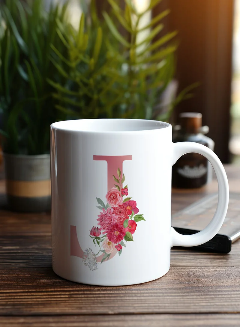 لوحة كوب سيراميك  أونصة بتصميم حرف  على الجانبين