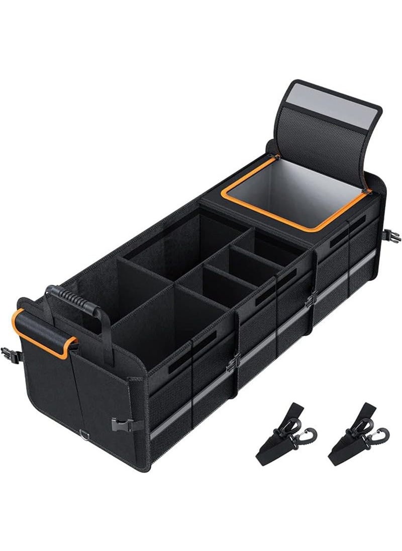 GT-Wheel Collapsible Car Boot Organizer Heavy Duty Trunk Storage with Insulated Leakproof Cooler Bag  - Image 1