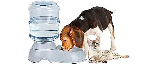ULTRAZON Pet Water Dispenser Self-Dispensing Gravity Pet Feeder Waterer Cat Dog Birds Water Dispenser Feeding Bowl Drinking Automatic Water Supplies,3.8L Large - Image 3