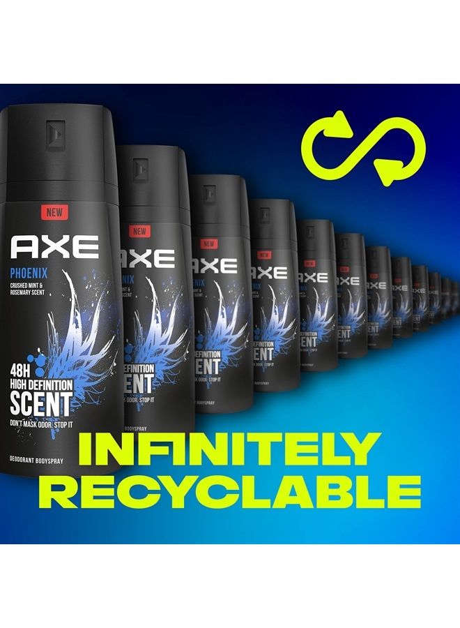Axe بخاخ مزيل العرق من آكس لحماية طويلة الأمد من الروائح، مزيل العرق فينيكس للرجال خالي من الألمنيوم 4 أونصات 4 قطع - Image 2