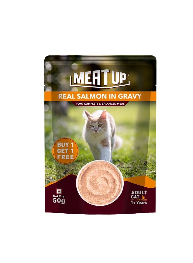 Meat Up Cat Wet Food Salmon Fish in Gravy - Image 2