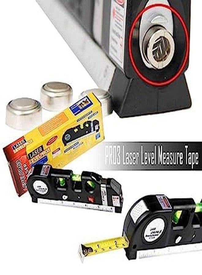 SHB Level Laser Plastic Horizon Vertical Measure Tape Aligner Bubbles Ruler Multifunction Leveler Tool (Level Laser) - Image 3