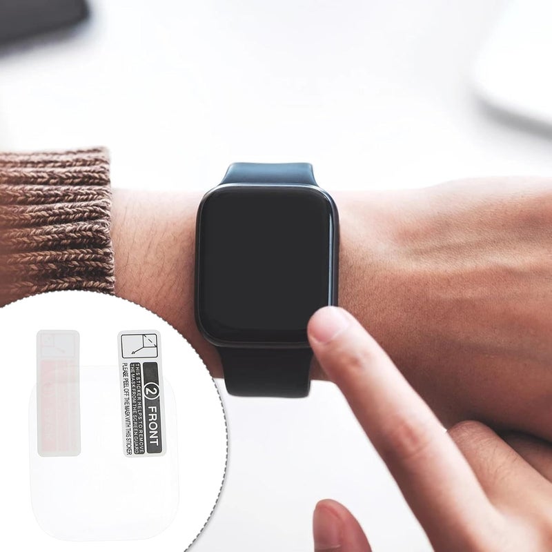 4 Pcs 45mm Smartwatch Screen Protective Pet Film Compatible with Apple Watch Series 7 Wristwatch Screen Films for Scratch Resistance and HD Clarity - Image 4