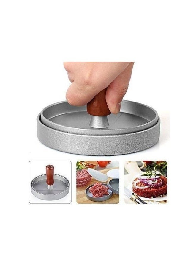 Burger Press, Round Shape - Cooking Tools for Making Hamburgers, Patties, and Pressing Meat, Kitchen and Restaurant Cooking Tool - Non-Stick - Made of Food-Grade Aluminum  - Image 3
