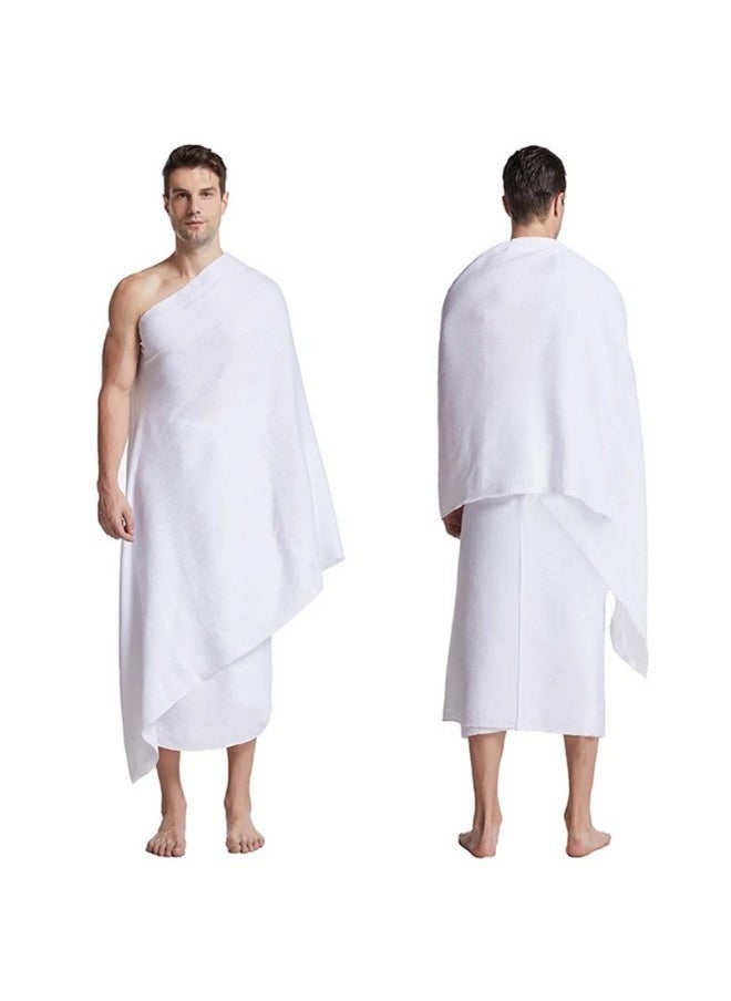 MISK - A very luxurious Ihram clothing set for men, weighing 1000 grams, consisting of two pieces of Ihram and the Ihram belt for Hajj and Umrah - Image 1