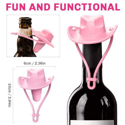 Pandahero Cowgirl Hat Silicone Wine Stoppers,Mothers Day Gifts from Daughter Son, Birthday Gifts for Women - Image 3