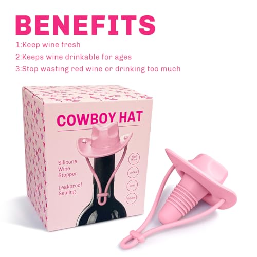 Pandahero Cowgirl Hat Silicone Wine Stoppers,Mothers Day Gifts from Daughter Son, Birthday Gifts for Women - Image 4