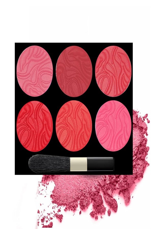 FIRSTZON cheek maker 6 Color shimmer blusher combo palette(7cool blusher) - Image 2