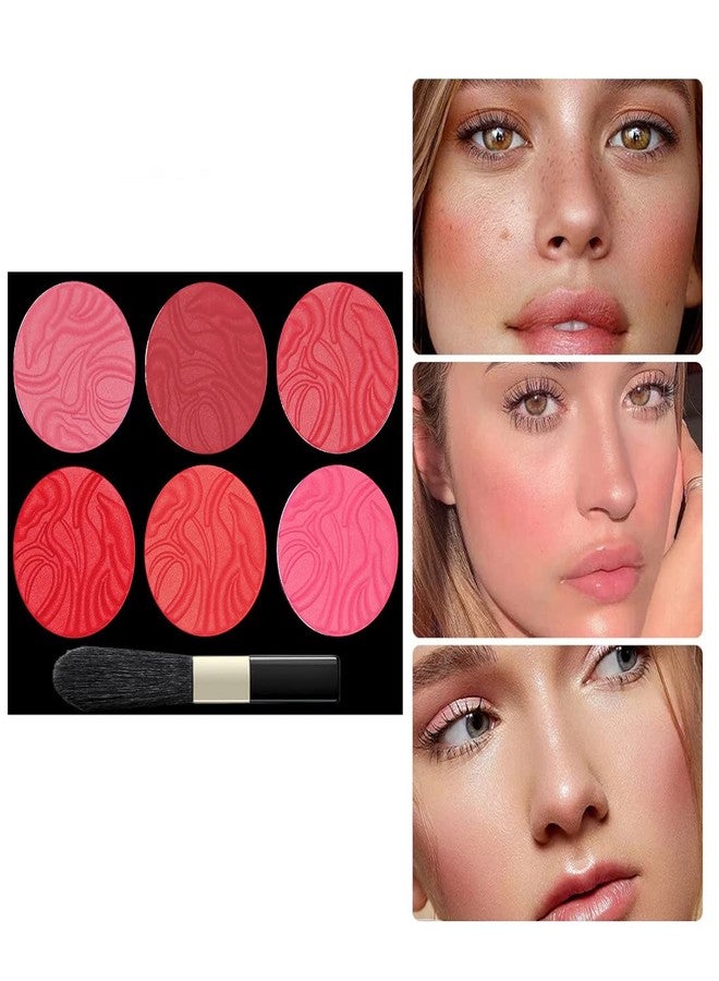 FIRSTZON cheek maker 6 Color shimmer blusher combo palette(7cool blusher) - Image 5