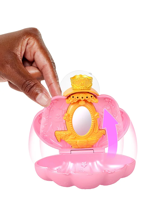 Disney Princess Mermaid Bath Surprise Small Dolls & Accessories In Shell Playsets With Slides, Inspired By Disney Movies