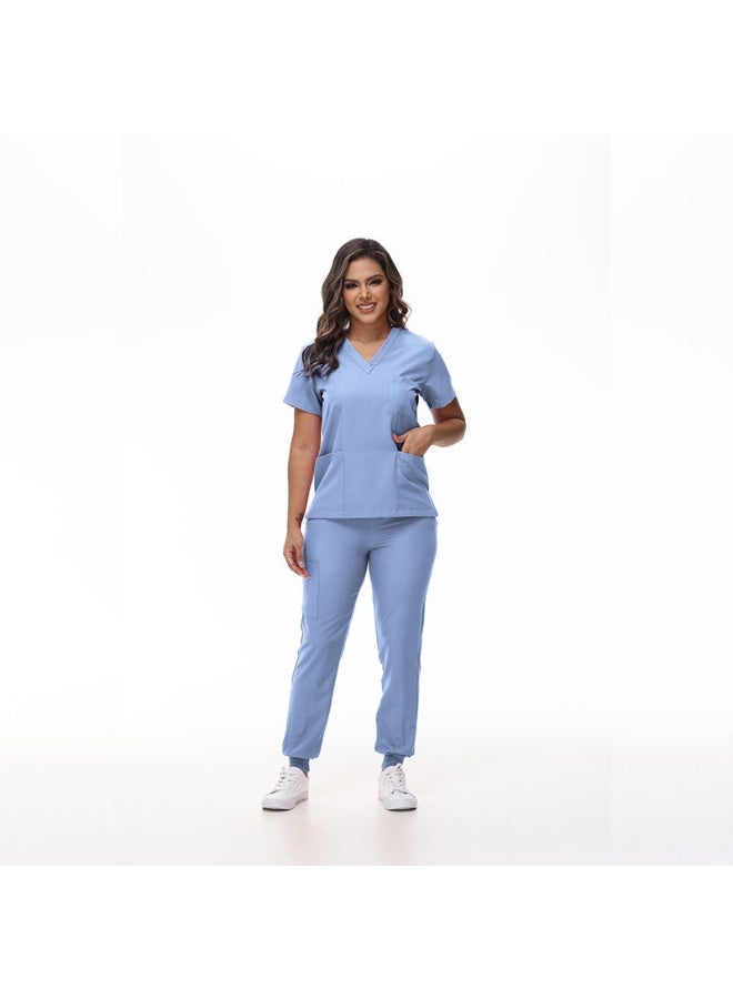 NIBEMINENT Medical Scrubs Uniform  Doctor and Nurse Uniform Durable Dental Pediatric Quick-Dry Healthcare services Set - Image 1
