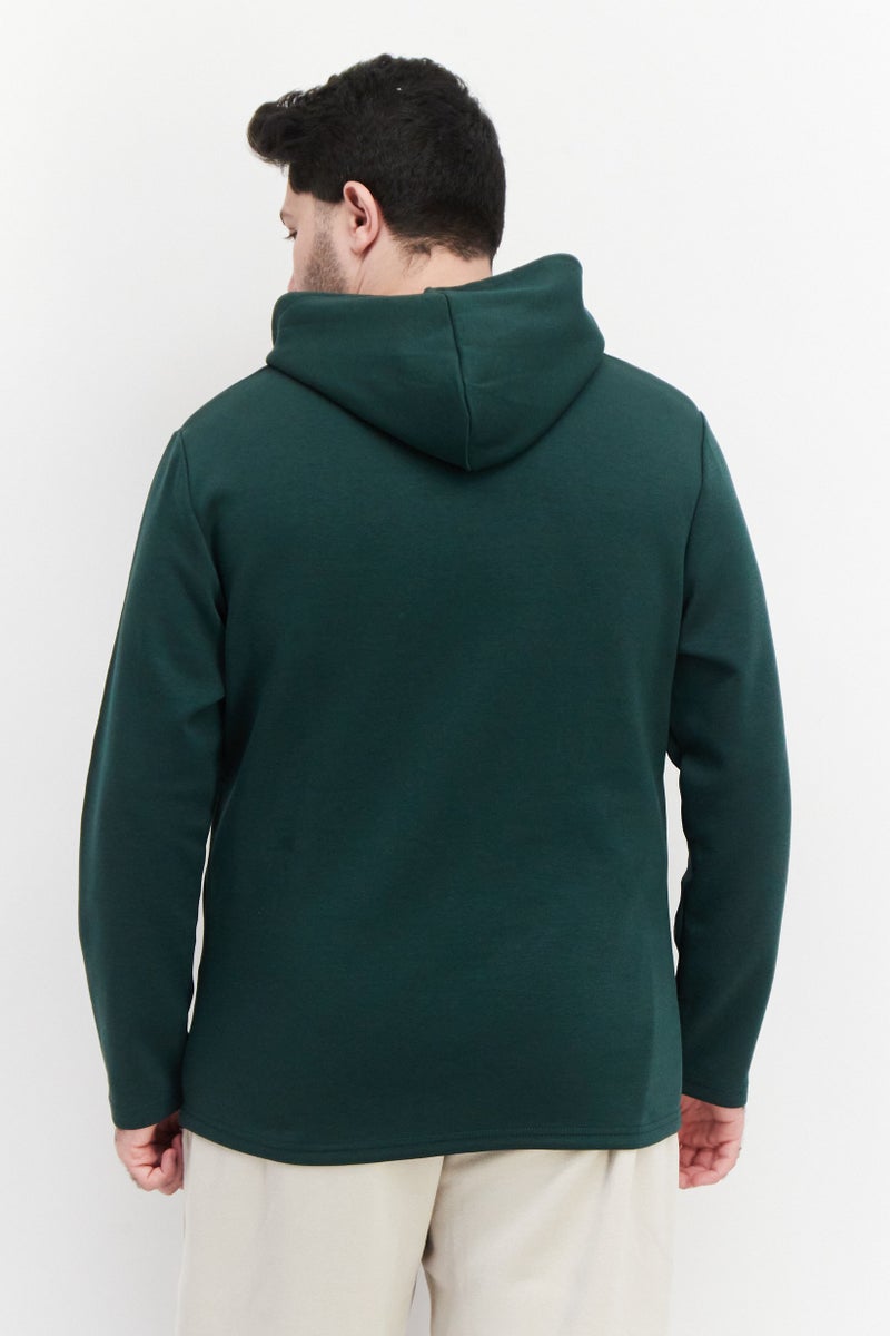 TapouT Men Sportswear Fit Outdoor Hooded Sweatshirt, Green  - Image 3
