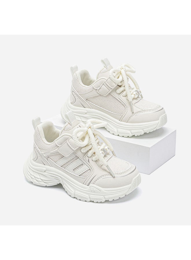 Annil White Sneakers 2025 Summer Women's & Big Kids' Breathable Lightweight Sports Shoes Versatile Running Shoes Dad Shoes - Image 5