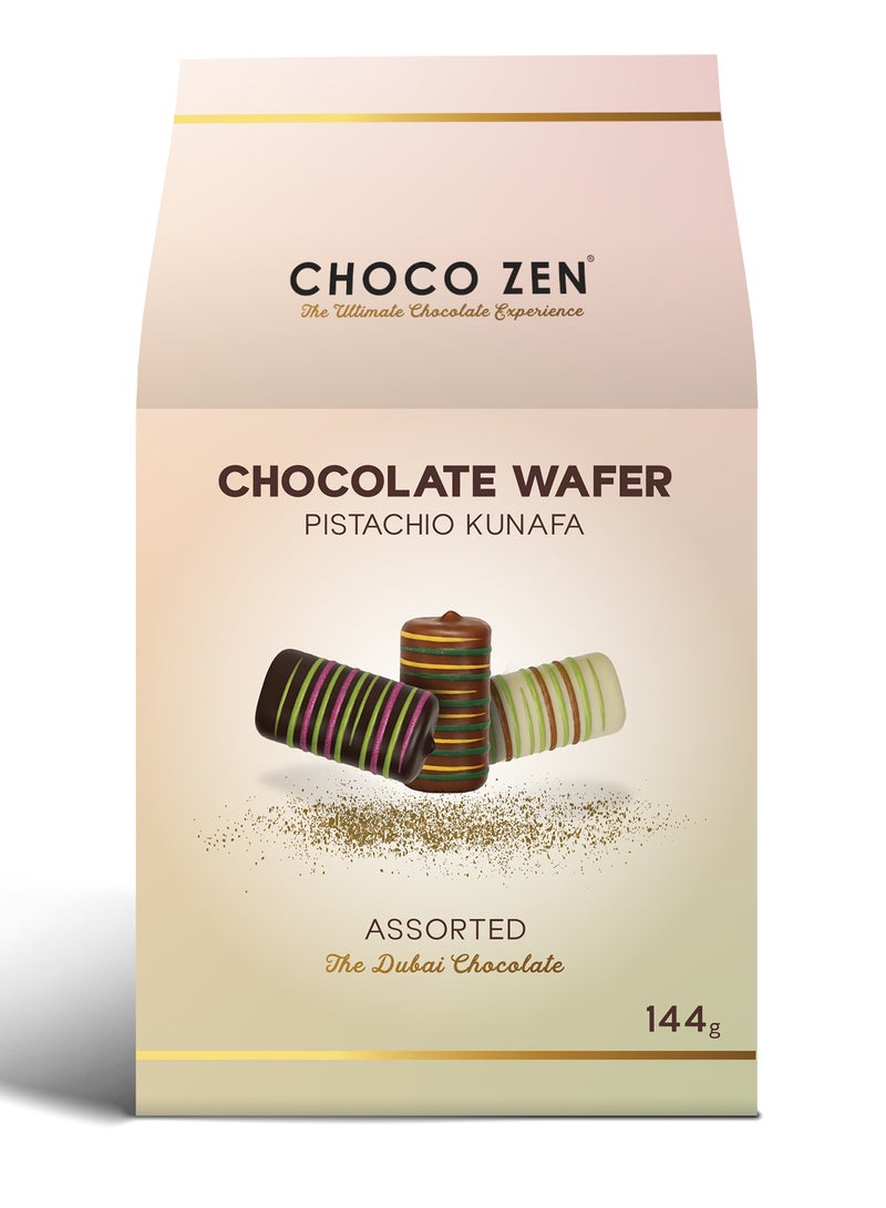 شوكو زين بالفستق والكنافة ويفر بالشوكولاتة المتنوعة 144 جرام