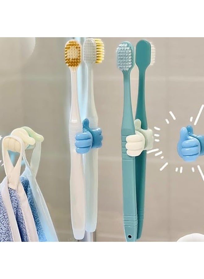 خطافات حائط إصبعية ومثبتات كابلات لاصقة – 10 قطع لحمل المفاتيح، الكابلات، وتعليق الحوائط، بدون حفر، خطافات قوية للمنزل، المكتب أو المطبخ (يشمل 3 مسامير) - Image 3