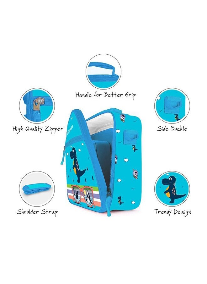 Eazy Kids Bento Boxes wt Insulated Lunch Bag Combo- Dino Blue  - Image 5