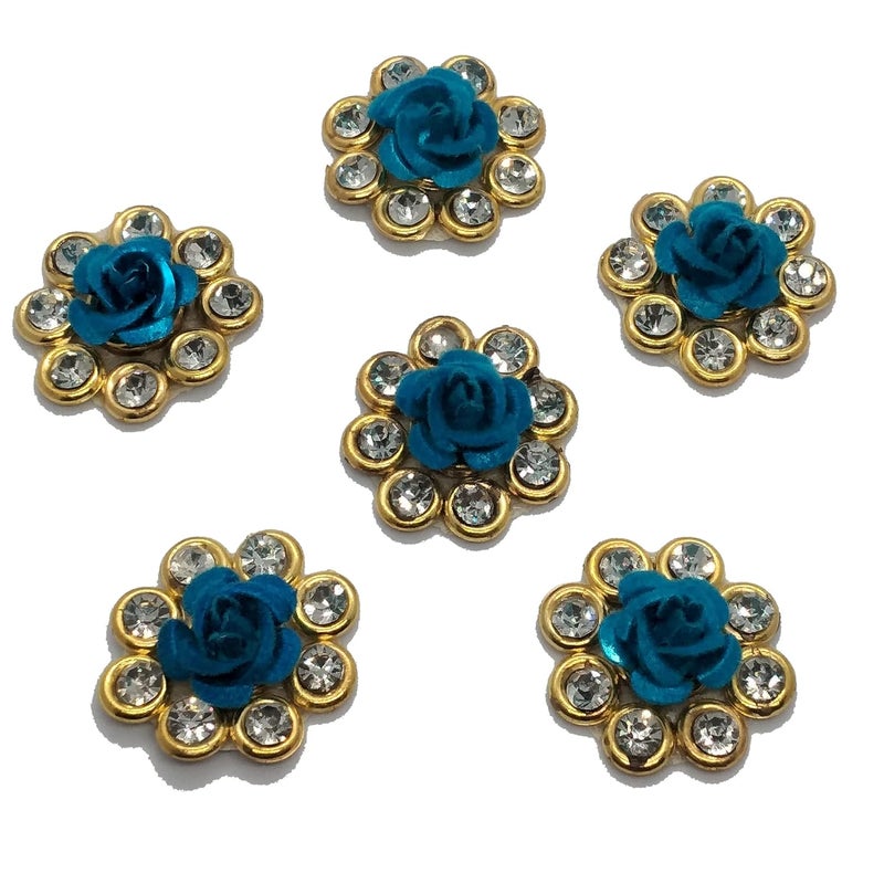 Flowr Designer 29 cm Diameter Embroidery Neck sew on Applique Patches Decorative Patches for Clothes Jackets Blouse Saree Decoration 12 Pieces - Image 5