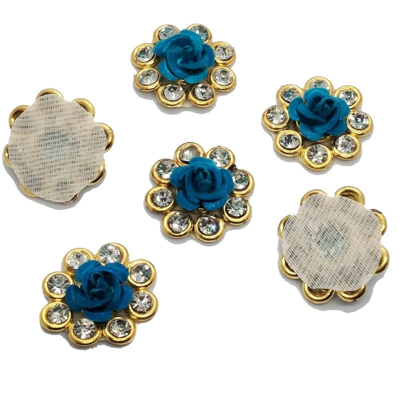 Flowr Designer 29 cm Diameter Embroidery Neck sew on Applique Patches Decorative Patches for Clothes Jackets Blouse Saree Decoration 12 Pieces - Image 4