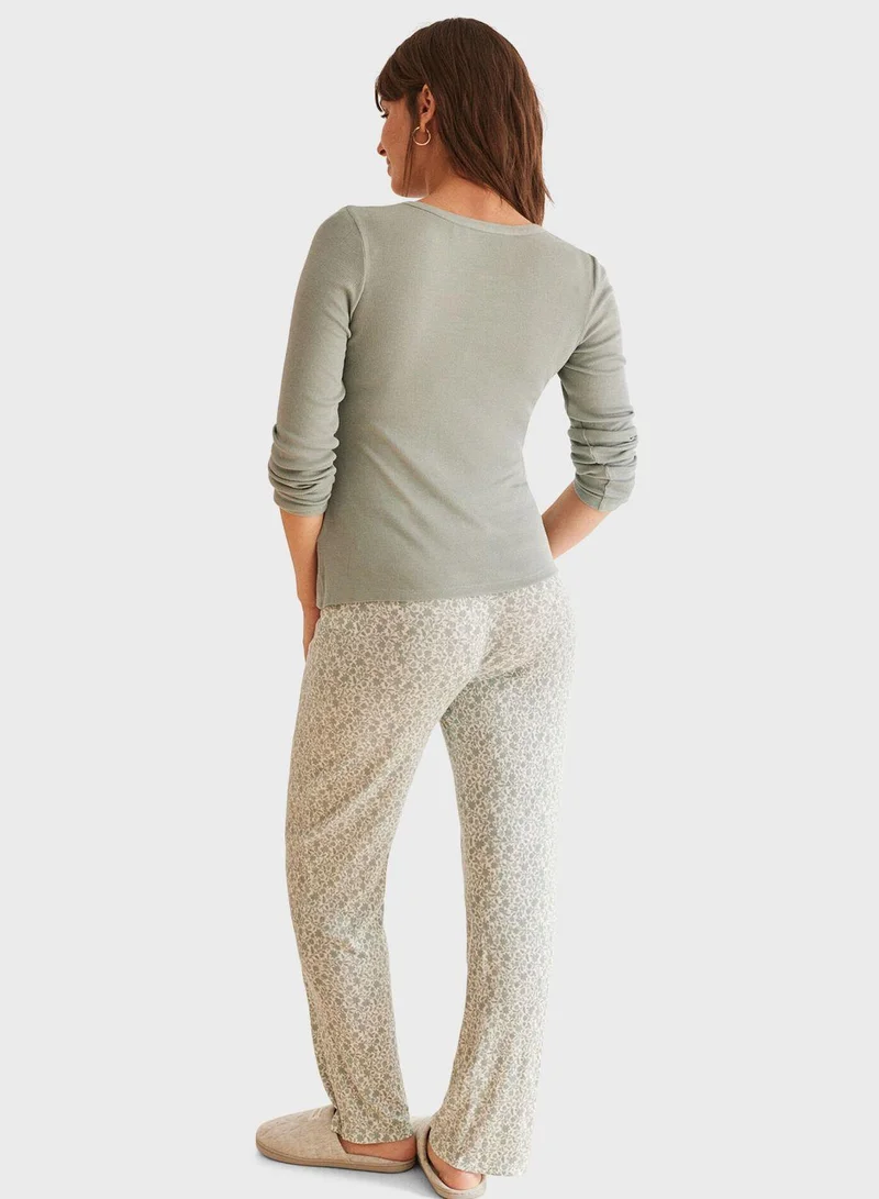 women'secret Floral Printed Pyjama Set