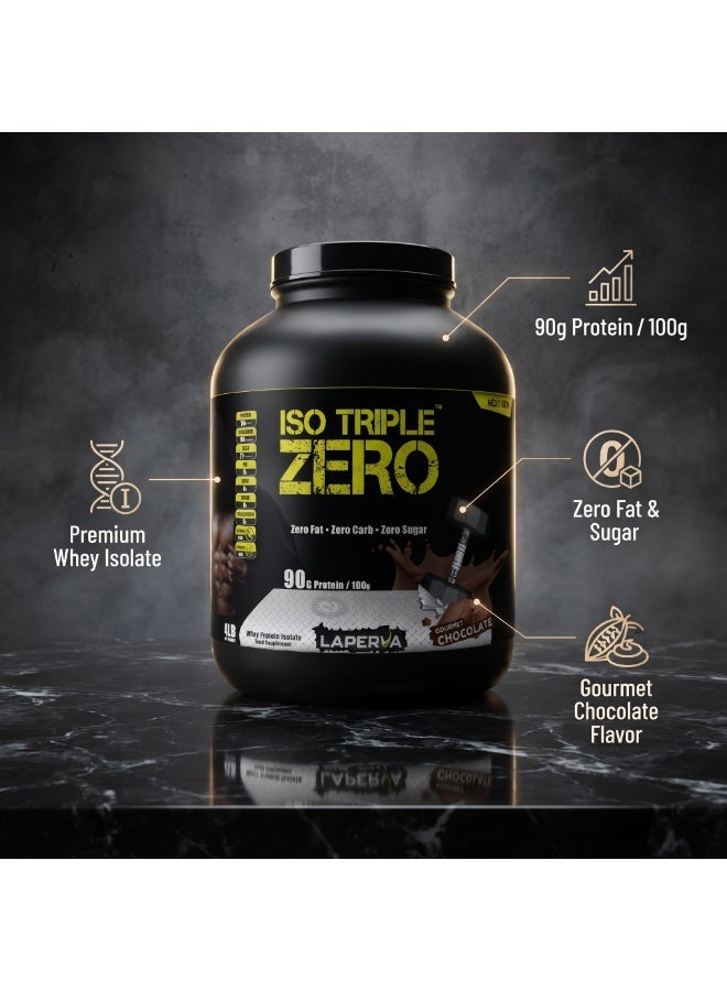 Laperva Iso Triple Zero Whey Protein Isolate, Gourmet Chocolate, 4 LB - Image 2